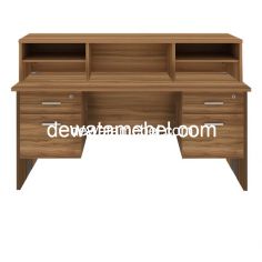 Meja Kantor Ukuran 160 - MD 1675 + MD H02 + MD H02 + MD RC 160 / Teakwood